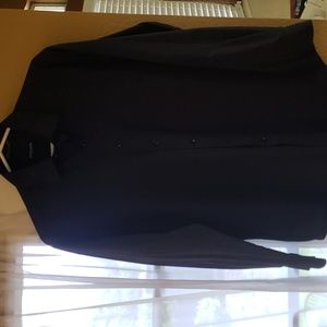 Pierre Cardin Black Dress Shirt Medium Slim Fit